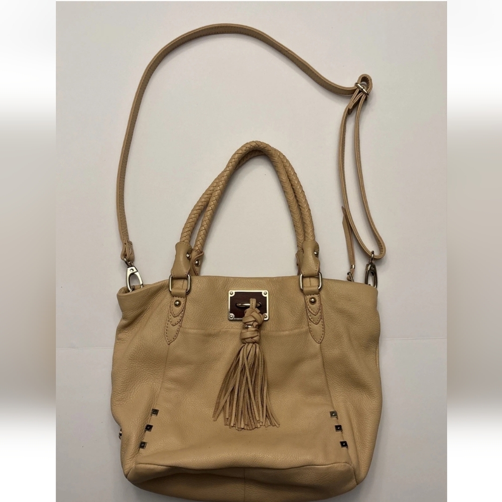 🫶SALE! LEATHER Elliott Lucca hobo bag with tassle - Picture 2 of 9